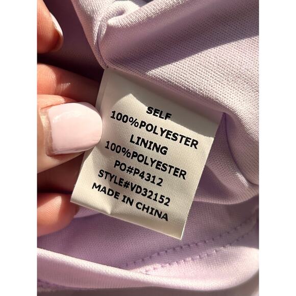 NWT Vine & Love women's textured polka dot short Sleeve Dress purple‎ Sz large - Picture 12 of 12